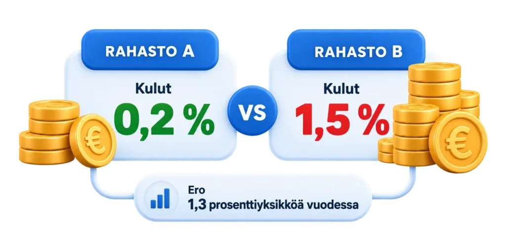 rahastojen kuluvertailu