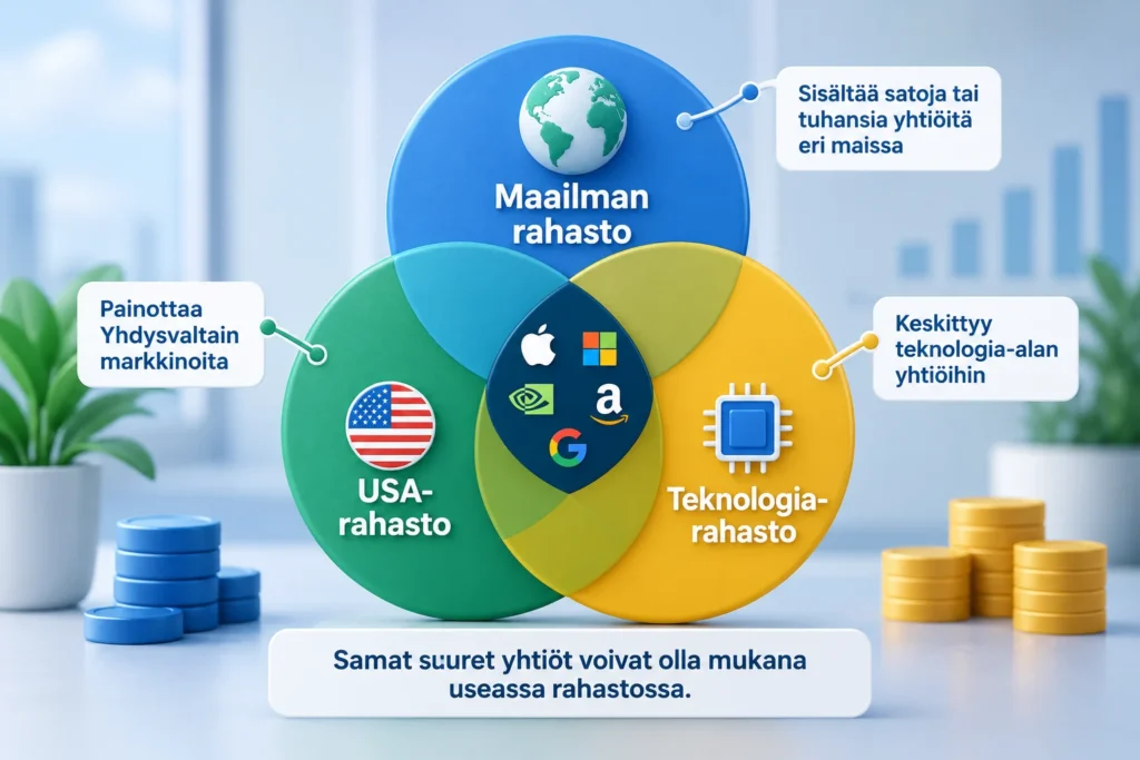 rahastojen päällekkäisyys